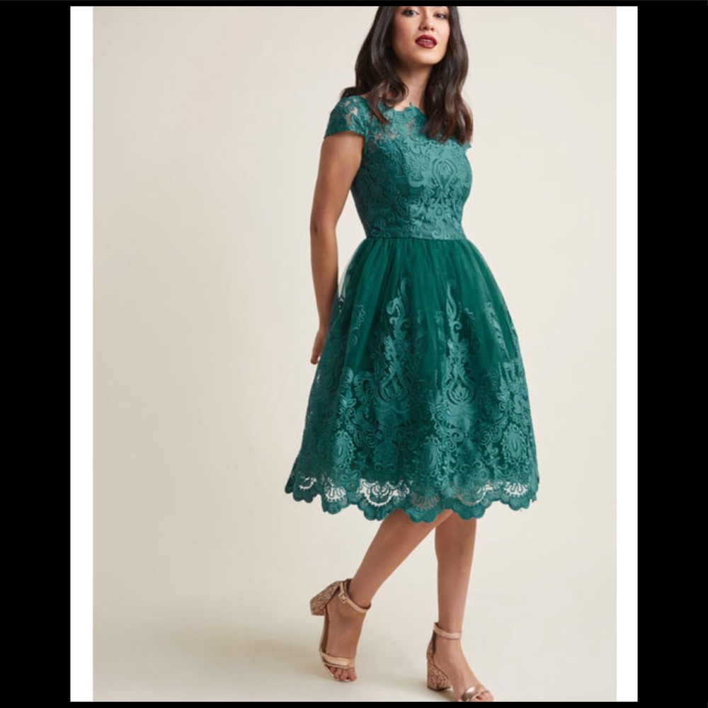 Teal Lace Party Dress NWT